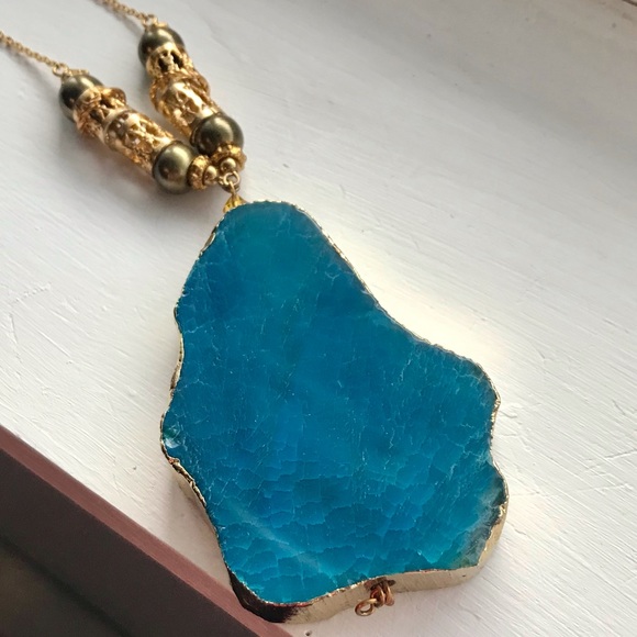 AGATE PENDANT NECKLACE - Picture 3 of 11